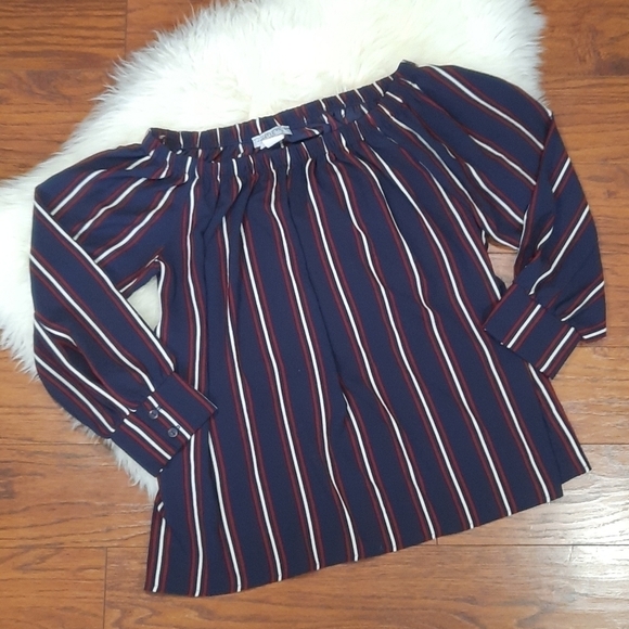 Janette Plus Tops - Jeanette Plus striped blouse
